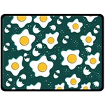 WANNA HAVE SOME EGG? Double Sided Fleece Blanket (Large)  80 x60  Blanket Back