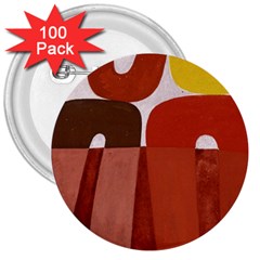Sophie Taeuber Arp, Composition À Motifs D arceaux Ou Composition Horizontale Verticale 3  Buttons (100 Pack)  by Sobalvarro