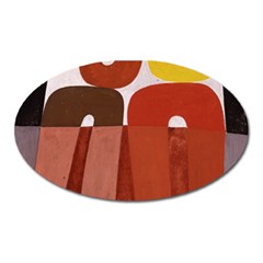 Sophie Taeuber Arp, Composition À Motifs D arceaux Ou Composition Horizontale Verticale Oval Magnet by Sobalvarro