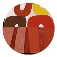Sophie Taeuber Arp, Composition À Motifs D arceaux Ou Composition Horizontale Verticale Magnet 5  (round) by Sobalvarro