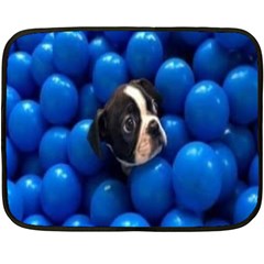 Cute Balls Puppy Double Sided Fleece Blanket (mini)  by Sparkle
