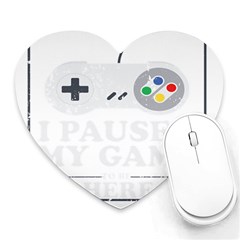 Ipaused2 Heart Mousepads by ChezDeesTees