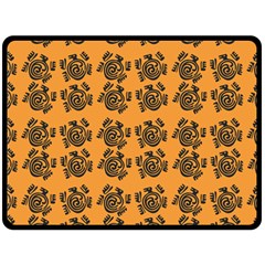 Inka Cultur Animal - Animals And Occult Religion Double Sided Fleece Blanket (large)  by DinzDas