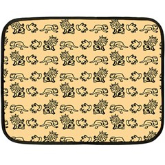 Inka Cultur Animal - Animals And Occult Religion Double Sided Fleece Blanket (mini)  by DinzDas