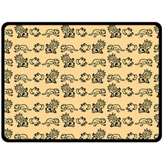 Inka Cultur Animal - Animals And Occult Religion Double Sided Fleece Blanket (large)  by DinzDas