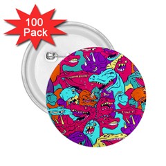 Dinos 2 25  Buttons (100 Pack) 