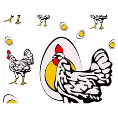 Roseanne Chicken Double Sided Flano Blanket (medium)  by EvgeniaEsenina