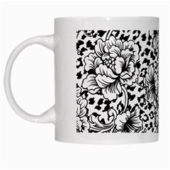 Vector-eclectic-fabric-seamless-pattern-animal-background-with-baroque-ornament White Mugs by Sobalvarro