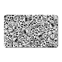 Vector-eclectic-fabric-seamless-pattern-animal-background-with-baroque-ornament Magnet (rectangular) by Sobalvarro