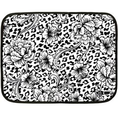 Vector-eclectic-fabric-seamless-pattern-animal-background-with-baroque-ornament Double Sided Fleece Blanket (mini)  by Sobalvarro