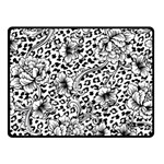 Vector-eclectic-fabric-seamless-pattern-animal-background-with-baroque-ornament Double Sided Fleece Blanket (Small)  45 x34  Blanket Front
