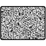 Vector-eclectic-fabric-seamless-pattern-animal-background-with-baroque-ornament Double Sided Fleece Blanket (Large)  80 x60  Blanket Back