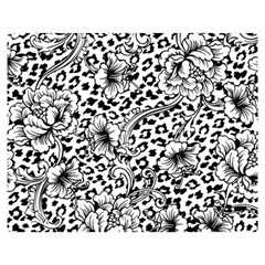 Vector-eclectic-fabric-seamless-pattern-animal-background-with-baroque-ornament Double Sided Flano Blanket (medium)  by Sobalvarro