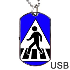 Cross Crossing Crosswalk Line Walk Dog Tag Usb Flash (two Sides) by HermanTelo