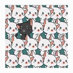 Seamless-cute-cat-pattern-vector Medium Glasses Cloth (2 Sides) by Sobalvarro