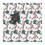 Seamless-cute-cat-pattern-vector Medium Glasses Cloth (2 Sides) Front