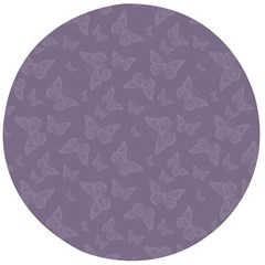 Grape Compote Butterfly Print Wooden Bottle Opener (round)