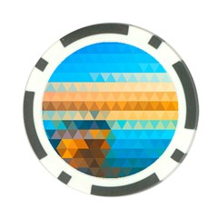Mosaic  Poker Chip Card Guard by Sobalvarro