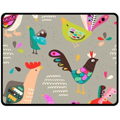 Scandinavian Birds Feather Weather Fleece Blanket (medium)  by andStretch