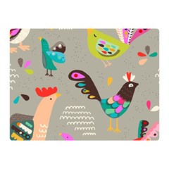 Scandinavian Birds Feather Weather Double Sided Flano Blanket (mini)  by andStretch