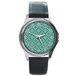 Tiles Round Metal Watch