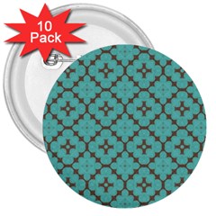 Tiles 3  Buttons (10 Pack)  by Sobalvarro