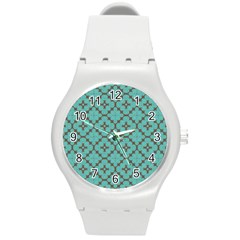 Tiles Round Plastic Sport Watch (m)