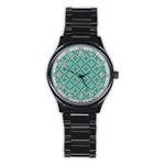 Tiles Stainless Steel Round Watch