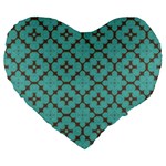 Tiles Large 19  Premium Flano Heart Shape Cushions