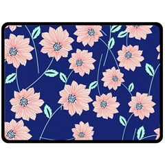 Floral Double Sided Fleece Blanket (large)  by Sobalvarro
