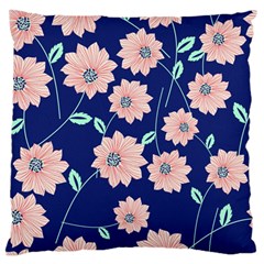 Floral Large Flano Cushion Case (one Side) by Sobalvarro