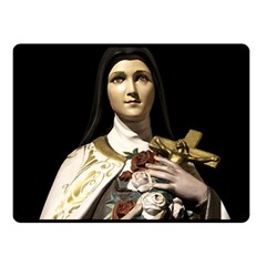 Virgin Mary Sculpture Dark Scene Fleece Blanket (small) by dflcprintsclothing