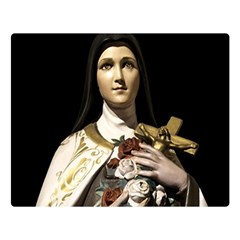 Virgin Mary Sculpture Dark Scene Double Sided Flano Blanket (large)  by dflcprintsclothing