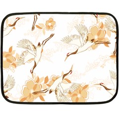 Birds And Flowers  Double Sided Fleece Blanket (mini)  by Sobalvarro