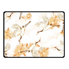 Birds And Flowers  Double Sided Fleece Blanket (small)  by Sobalvarro