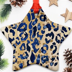 Leopard Skin  Star Ornament (two Sides) by Sobalvarro