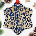 Leopard skin  Snowflake Ornament (Two Sides) Back