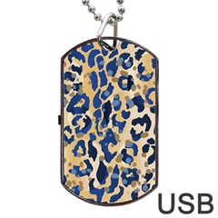 Leopard Skin  Dog Tag Usb Flash (one Side) by Sobalvarro