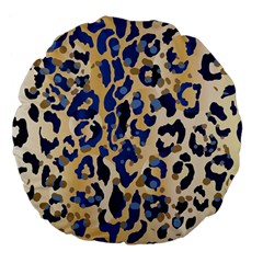 Leopard Skin  Large 18  Premium Flano Round Cushions by Sobalvarro