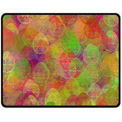 Easter Egg Colorful Texture Double Sided Fleece Blanket (medium)  by Dutashop
