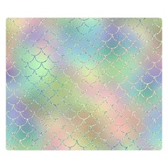 Pastel Mermaid Sparkles Double Sided Flano Blanket (small) by retrotoomoderndesigns