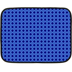 Basket Weave Basket Pattern Blue Fleece Blanket (mini) by Dutashop