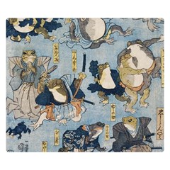 Famous Heroes Of The Kabuki Stage Played By Frogs  Double Sided Flano Blanket (small)  by Sobalvarro