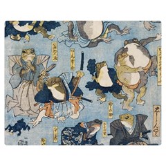 Famous Heroes Of The Kabuki Stage Played By Frogs  Double Sided Flano Blanket (medium)  by Sobalvarro