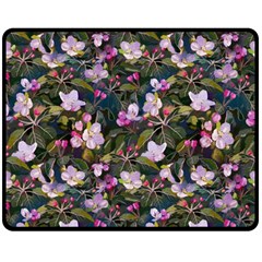 Apple Blossom  Double Sided Fleece Blanket (medium)  by SychEva