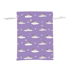 Pug Dog On A Cloud Lightweight Drawstring Pouch (m)