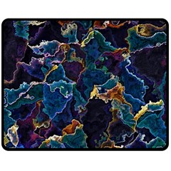 Oil Slick Double Sided Fleece Blanket (medium)  by MRNStudios