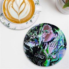 Glam Rocker Uv Print Round Tile Coaster by MRNStudios