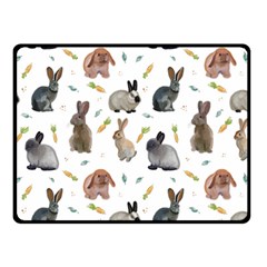 Cute Bunny Double Sided Fleece Blanket (small)  by SychEva