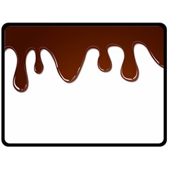 Chocolate Double Sided Fleece Blanket (large)  by nate14shop